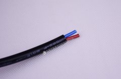 VDE 1.5平方玄色2芯欧规高温硅胶电缆线
